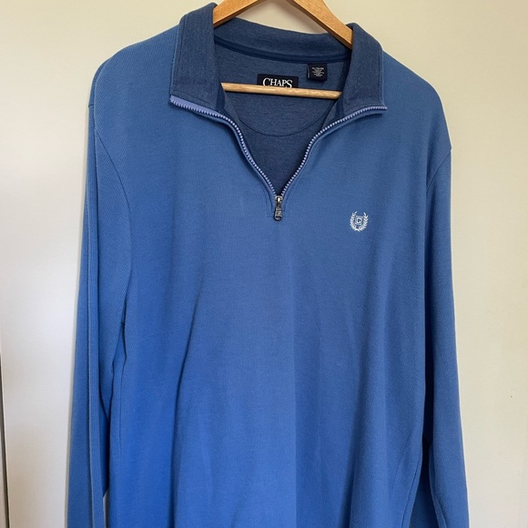 ✿ CHAPS Blue Quarter Zip XL - Picture 1 of 3